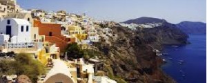 جزيرة سانتوريني اليونانية